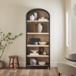 Chantelle Modern Arched Bookshelf with Open Shelves - Image 12