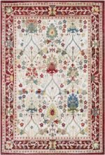 Aaden Traditional Cream Red Area Rug - Image 2