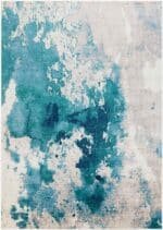 Perpignan Modern Aqua Area Rug - Image 8