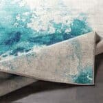 Perpignan Modern Aqua Area Rug - Image 5