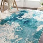 Perpignan Modern Aqua Area Rug