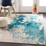 Perpignan Modern Aqua Area Rug - Image 3
