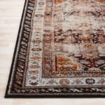 Tontitown Traditional Orange/Black Area Rug - Image 3