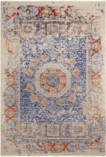 Newhaven Traditional Navy Area Rug - Image 3