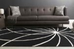 Falher Modern Black Area Rug - Image 2
