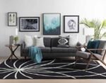Falher Modern Black Area Rug