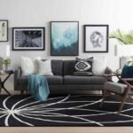 Falher Modern Black Area Rug