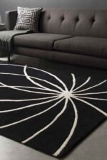 Falher Modern Black Area Rug - Image 3