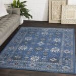 Ronda Traditional Dark Blue Area Rug