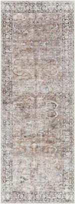 Marathovounos Traditional Brown Washable Area Rug - Image 8