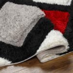 Ruthven Modern Bright Red/Medium Gray Area Rug - Image 2