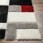 Satanta Modern Bright Red/Black Area Rug - Image 4