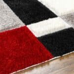 Satanta Modern Bright Red/Black Area Rug - Image 6