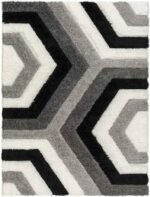 Scammon Modern Ivory/Black Area Rug - Image 4