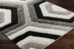 Scammon Modern Ivory/Black Area Rug - Image 3