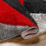 Sebree Modern Bright Red/Light Gray Area Rug - Image 6