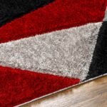 Sebree Modern Bright Red/Light Gray Area Rug - Image 4