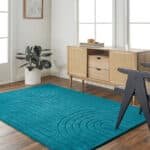 Mankato Modern Dark Teal Area Rug - Image 2