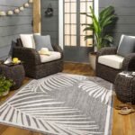 Tescott Coastal Dark Gray Area Rug