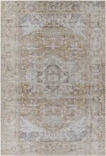 Wellsville Traditional Dark Gold Washable Area Rug - Image 6