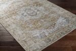 Wellsville Traditional Dark Gold Washable Area Rug - Image 2