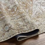 Wellsville Traditional Dark Gold Washable Area Rug - Image 4