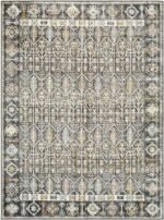 Joylynn Traditional Black/Burnt Orange Area Rug - Image 3