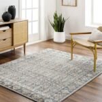 Joylynn Traditional Black/Burnt Orange Area Rug