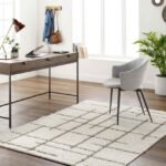 Lyndy Modern Beige/Dark Brown Area Rug