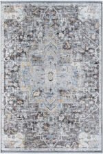 Amiee Traditional Black/Denim Area Rug - Image 4