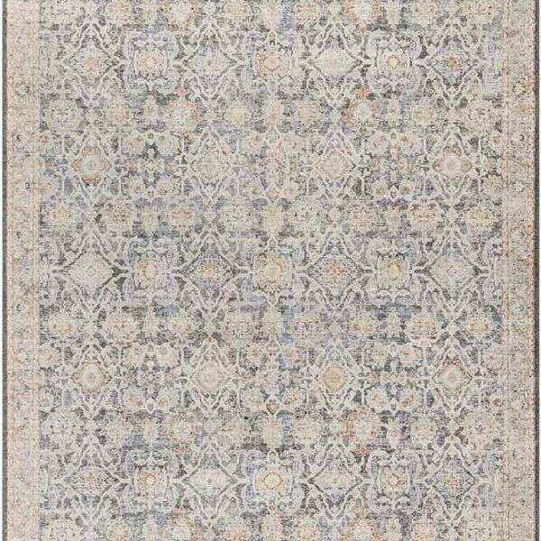 Tavian Traditional Beige/Denim Area Rug
