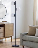Krensdorf Modern Black Floor Lamp - Image 2