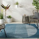 Heathr Modern Marine Blue Area Rug