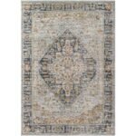 Ginni Traditional Navy/Light Gray Area Rug