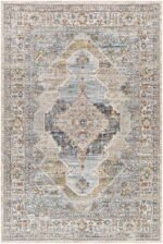 Taggart Traditional Navy/Light Brown Area Rug