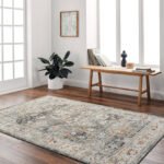 Anesia Traditional Charcoal/Dark Blue Area Rug - Image 2