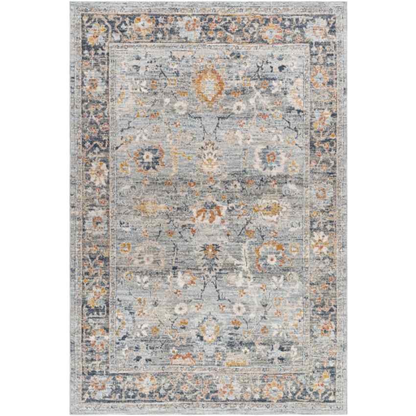 AAAB8089-6796-1 Kaelee Traditional Light Gray/Dark Blue Area Rug - Image 1