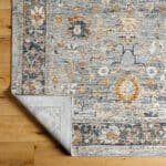 Kaelee Traditional Light Gray/Dark Blue Area Rug - Image 5