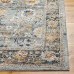 Kaelee Traditional Light Gray/Dark Blue Area Rug - Image 7