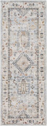 Raphel Traditional Pale Blue Area Rug - Image 6