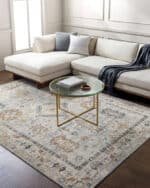 Raphel Traditional Pale Blue Area Rug - Image 2