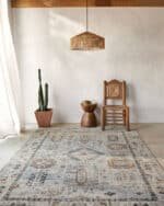 Raphel Traditional Pale Blue Area Rug - Image 4