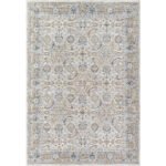 Stepfon Traditional Off-White/Amber Area Rug