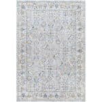 Stepfon Traditional Ice Blue Area Rug
