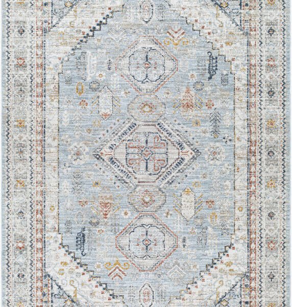 Tiwanna Traditional Pale Blue Area Rug