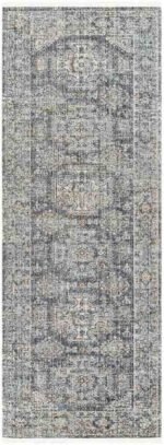 Margaret Traditional Grass Green/Charcoal Washable Area Rug - Becki Owens x Livabliss - Image 3