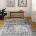 Margaret Traditional Grass Green/Charcoal Washable Area Rug - Becki Owens x Livabliss