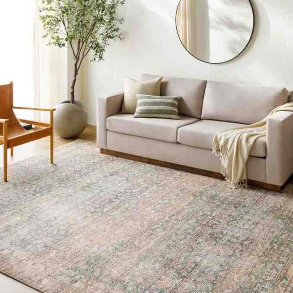 Marlene Traditional Light Brown/Emerald Area Rug - Becki Owens x Livabliss