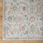Katharyn Traditional Pale Blue Washable Area Rug - Image 5