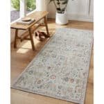 Katharyn Traditional Pale Blue Washable Area Rug - Image 2